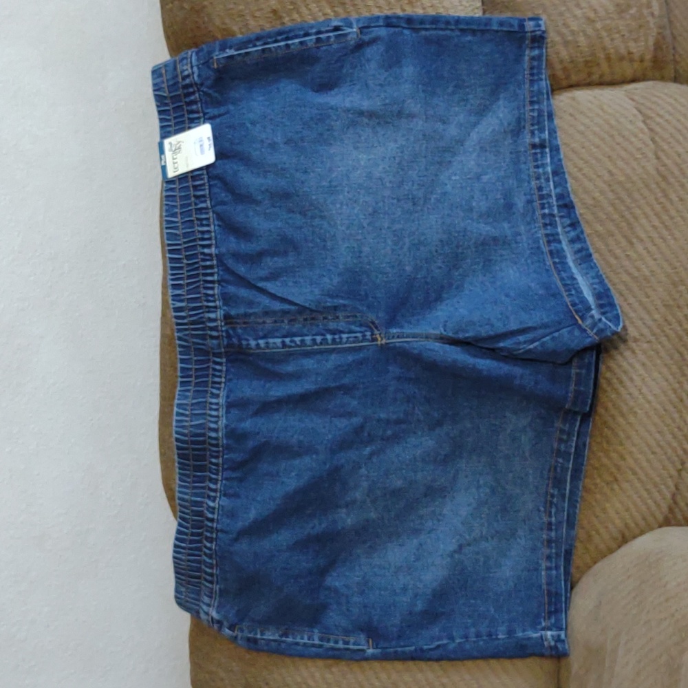 Terra and & Sky high rise blue denim cotton jean shorts Plus size 4X 28W-30W NEW